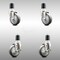 Service Caster 4 Inch 316SS Thermoplastic Rubber Swivel 1-3/4 Inch Stem Caster Brake SCC, 2PK SCC-SS316EX20S414-TPRB-2-TLB-2-134 - alternate 1